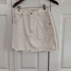 We the Free free People mini Jean skirt beige Size 26